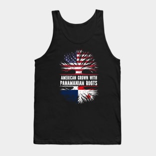 American Grown with Panamanian Roots USA Flag Tank Top